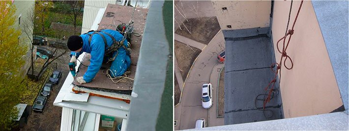 Ремонт и гидроизоляция крыши балкона